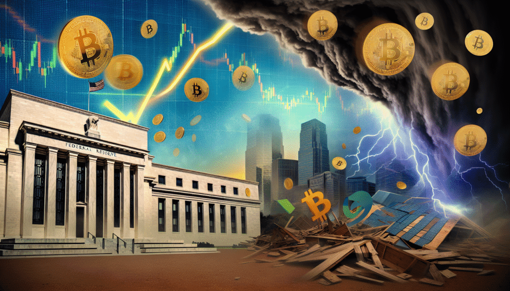 Bitcoin and cryptocurrency markets face potential collapse following Federal Reserve official's warning.