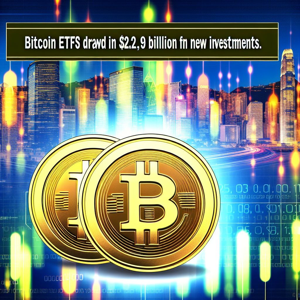 Bitcoin ETFs draw in $2.9 billion in new investments. Bitcoin ETFs draw in $2.9 billion in new investments.