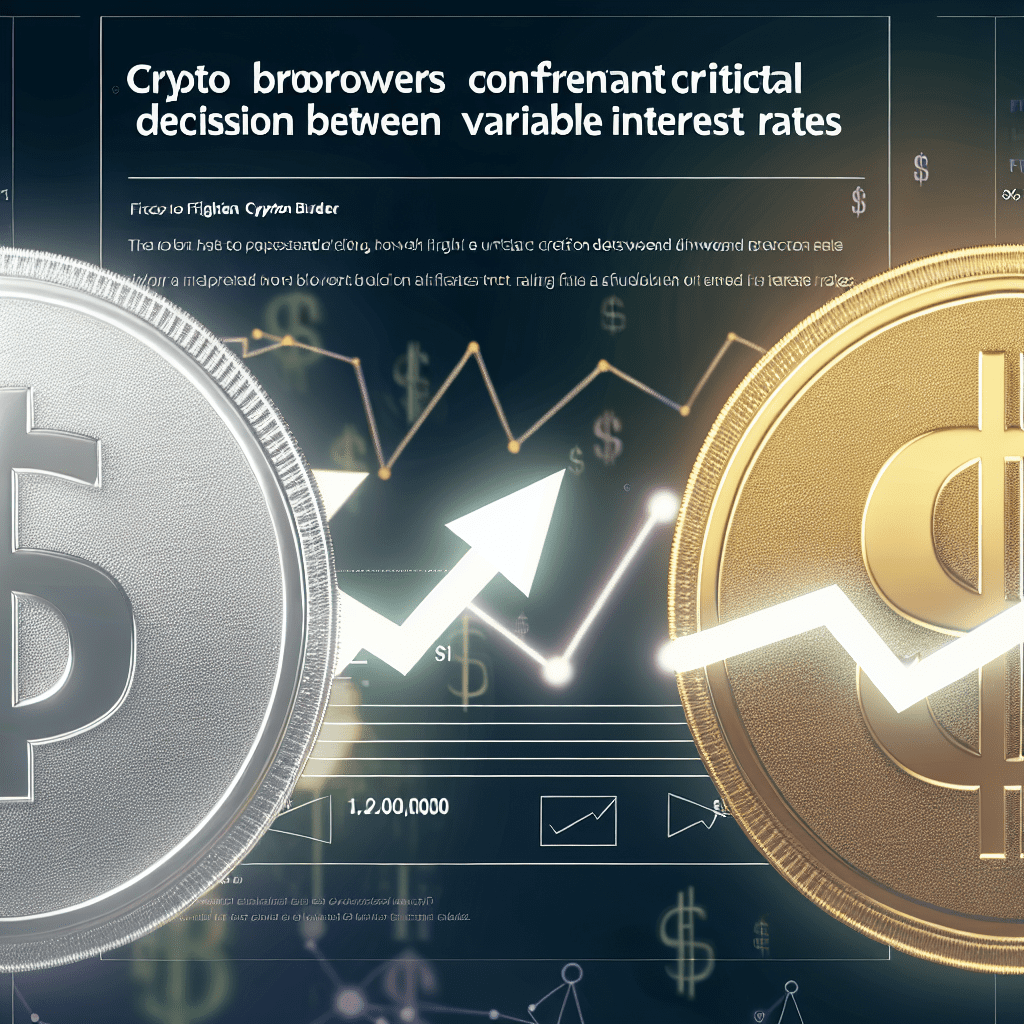 Crypto borrowers confront crucial decision between fixed and variable interest rates. Crypto borrowers confront crucial decision between fixed and variable interest rates.